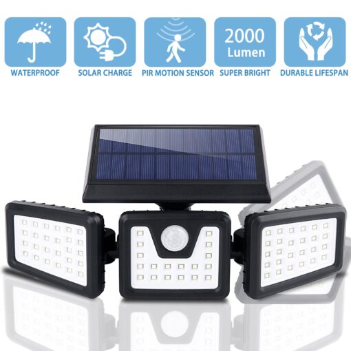 74 LED 3 Modes Adjustable Motion Sensor Solar Light - Image 7