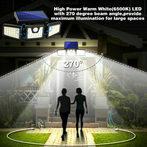 74 LED 3 Modes Adjustable Motion Sensor Solar Light - Image 6