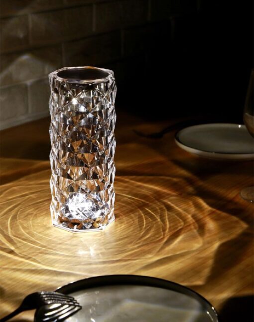 Crystal Color Changing USB Touch Night Light Rose Table Lamps - Image 15