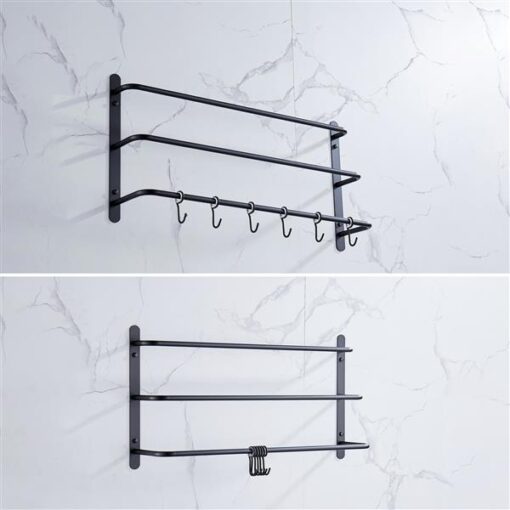 Black Three Stagger Layers Towel Rack *** - Image 3