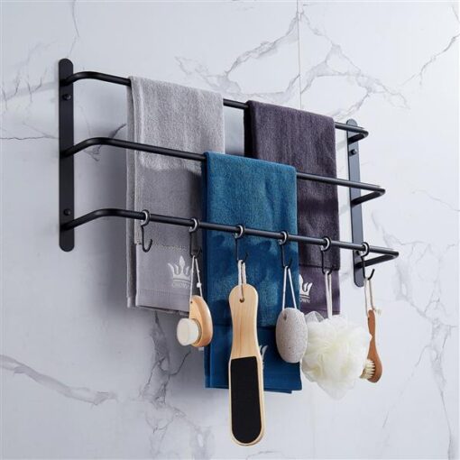 Black Three Stagger Layers Towel Rack *** - Image 4