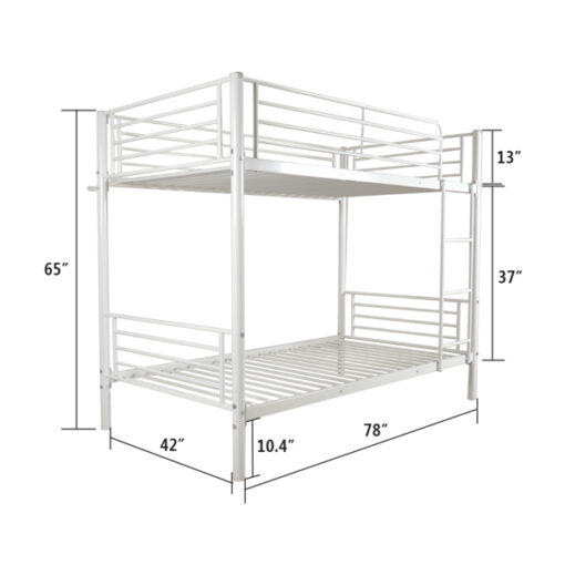 Metal Bunk Bed with Ladder for Kids Teens Adults - Image 7