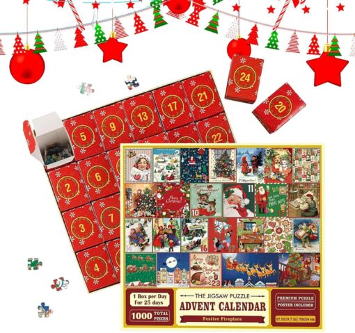 Christmas Advent Calendar Jigsaws Puzzle 1000pcs - Image 3