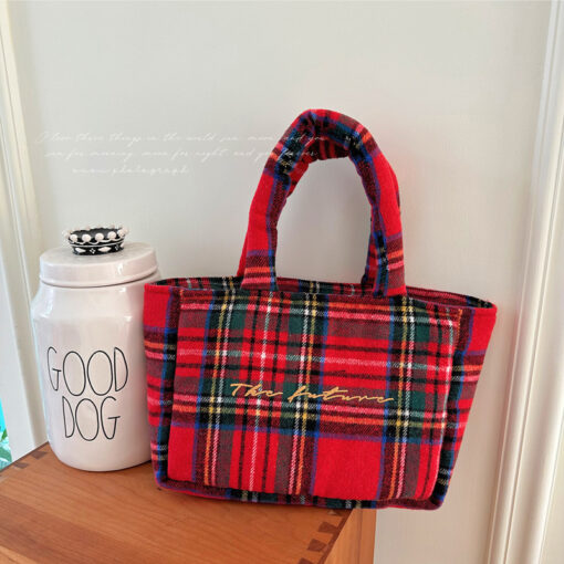 Plaid Tote Bag