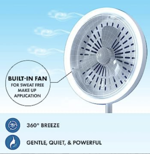 LED Makeup Mirror with Fan - Image 13