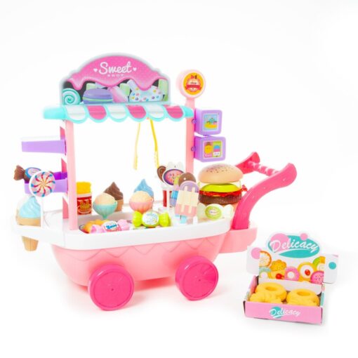 36 pcs Ice Cream Cart Candy Pretend Play Toys