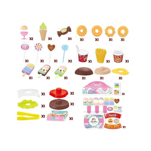 36 pcs Ice Cream Cart Candy Pretend Play Toys - Image 9