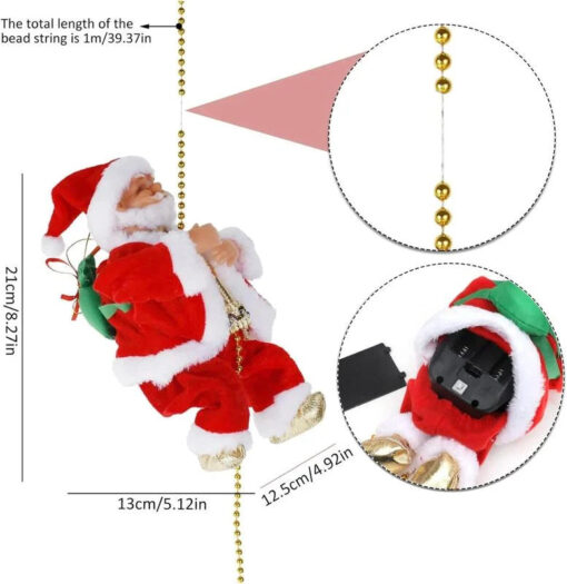 Electric Climbing Santa Claus Decoration - Image 5