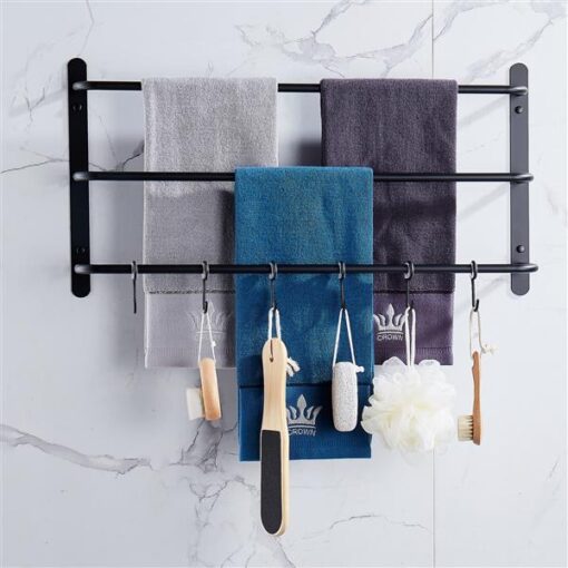 Black Three Stagger Layers Towel Rack *** - Image 7