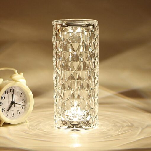 Crystal Color Changing USB Touch Night Light Rose Table Lamps - Image 6