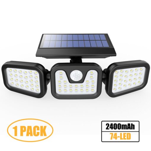 74 LED 3 Modes Adjustable Motion Sensor Solar Light - Image 2