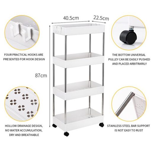 4-Layer Mobile Multi-functional Storage Cart *** - Image 3