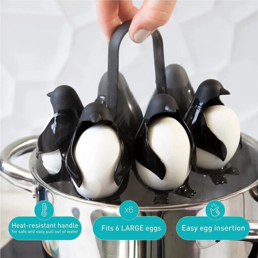 Penguin Egg Steamer Egg Box Creative Egg Storage Rack Boiled Egg Cooker - Image 6