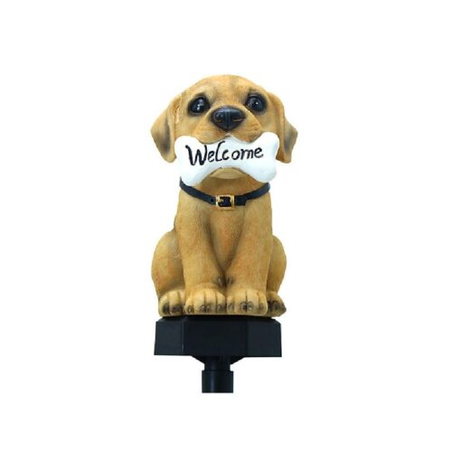 LED Solar Welcome Dog Sign - Image 2