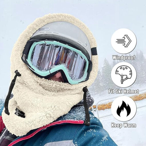 Soft and Ultra-Light Sherpa Hooded Ski Mask