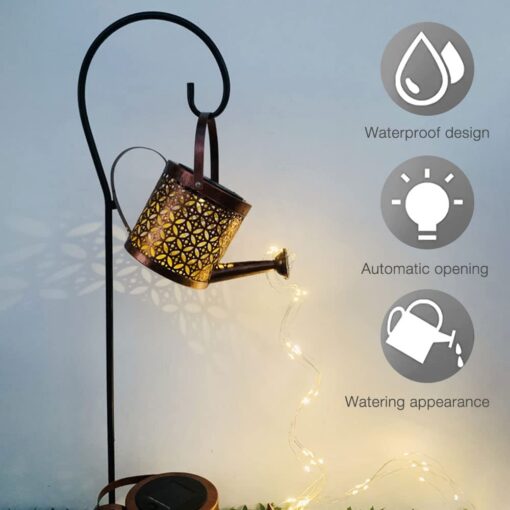 Solar Watering Can Light with stand or no stand - Image 7