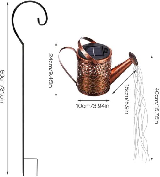 Solar Watering Can Light with stand or no stand - Image 4