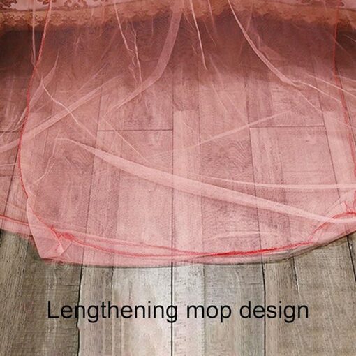 Ruffle Dome Bed Curtain With String Light - Image 9