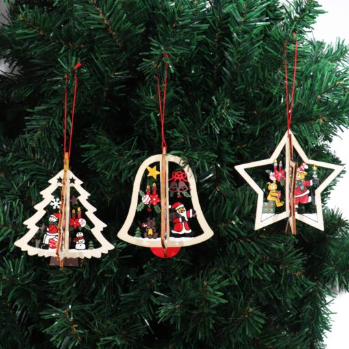 Wood Christmas Tree Ornament - Image 13