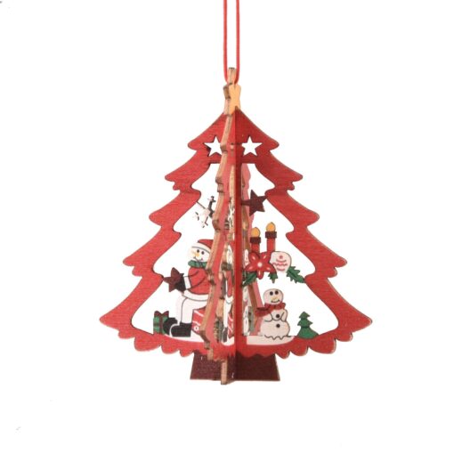 Wood Christmas Tree Ornament - Image 2