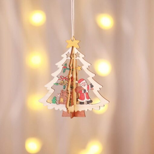 Wood Christmas Tree Ornament - Image 3