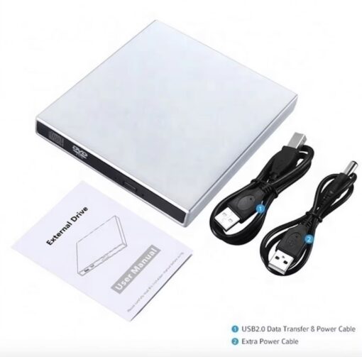 USB 2.0 Slim Portable External CD-RW Drive DVD-RW Burner Player - Image 9