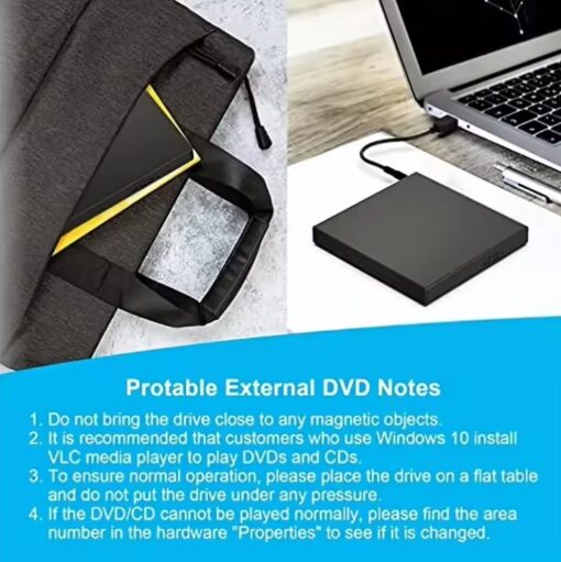 USB 2.0 Slim Portable External CD-RW Drive DVD-RW Burner Player - Image 13