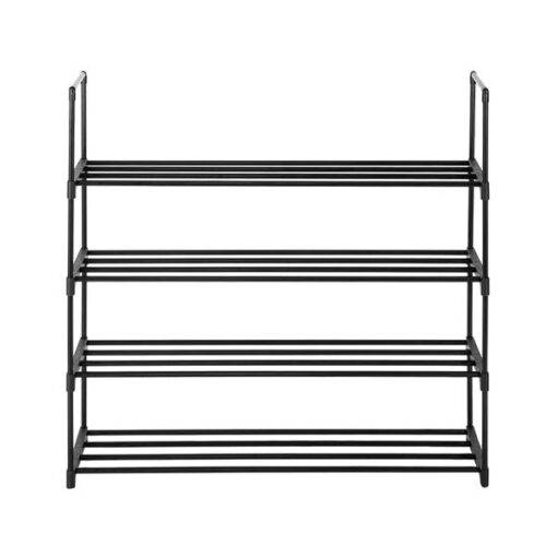 4 Tier Black Shoe Rack - Image 5