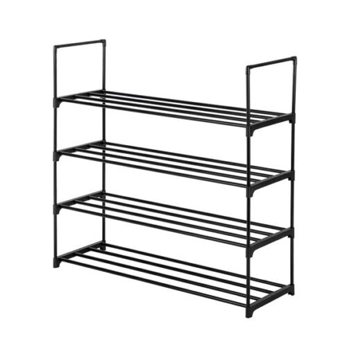 4 Tier Black Shoe Rack - Image 7