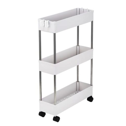 3-Layer Ultra-thin, Mobile Multi-Functional Slim Storage Cart - Image 5