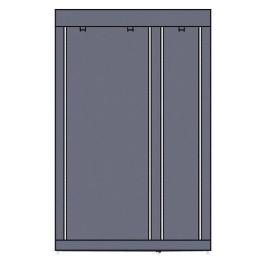 Grey 67" Portable Clothes Closet Wardrobe with Non-woven Fabric - Image 3