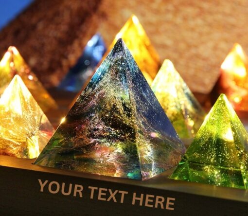 Square Base Night Light with 5 Orgone Pyramids - Image 8