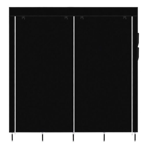 67" Clothes Closet Portable Wardrobe Clothes Storage Rack 12 Shelves 4 Side Pockets - Image 9