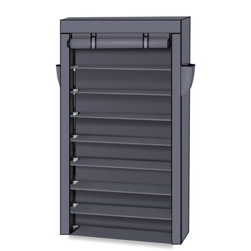 10 Tiers Shoe Rack with Dustproof Cover Closet - Image 3