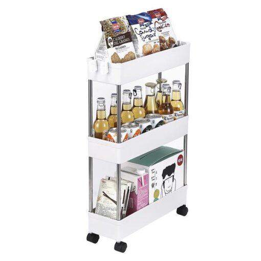 3-Layer Ultra-thin, Mobile Multi-Functional Slim Storage Cart - Image 9