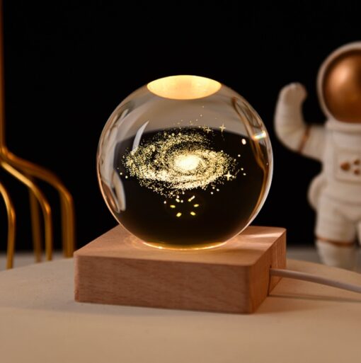 3D Crystal Ball Night Light Galaxy Sphere Lamp