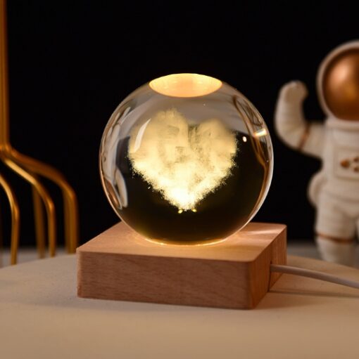 3D Crystal Ball Night Light Galaxy Sphere Lamp - Image 4