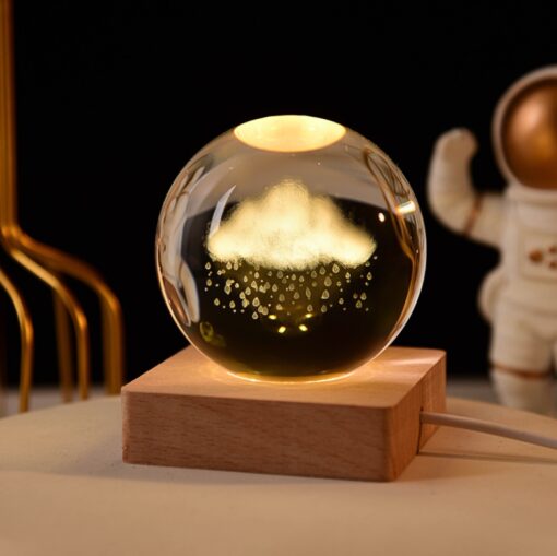 3D Crystal Ball Night Light Galaxy Sphere Lamp - Image 5