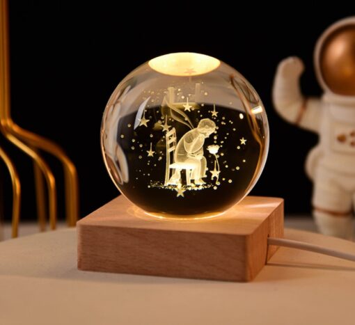 3D Crystal Ball Night Light Galaxy Sphere Lamp - Image 8