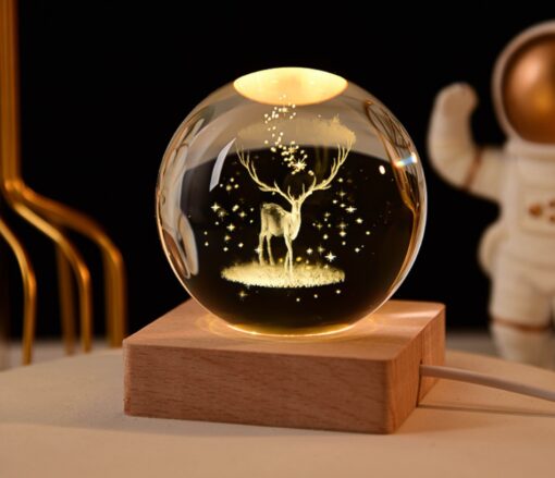 3D Crystal Ball Night Light Galaxy Sphere Lamp - Image 14