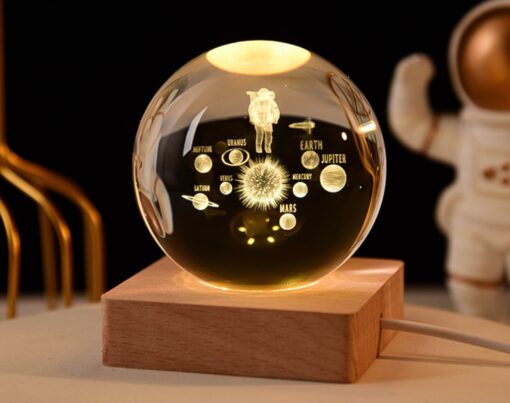 3D Crystal Ball Night Light Galaxy Sphere Lamp - Image 17