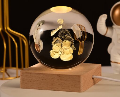 3D Crystal Ball Night Light Galaxy Sphere Lamp - Image 23