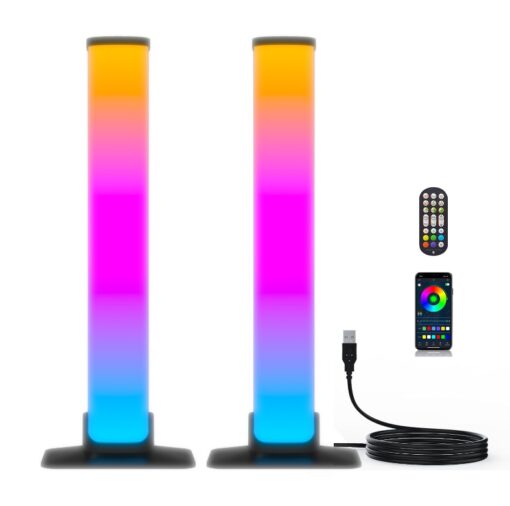 1 or 2 USB Desktop Atmosphere Lights, Smart LED Light Bars, Night Light, Rhythm Lamp - Image 2