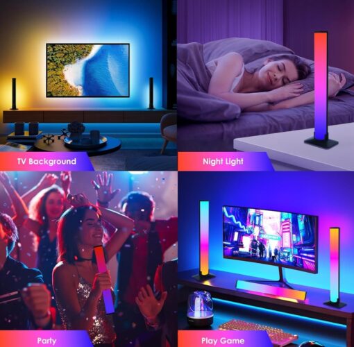 1 or 2 USB Desktop Atmosphere Lights, Smart LED Light Bars, Night Light, Rhythm Lamp - Image 3