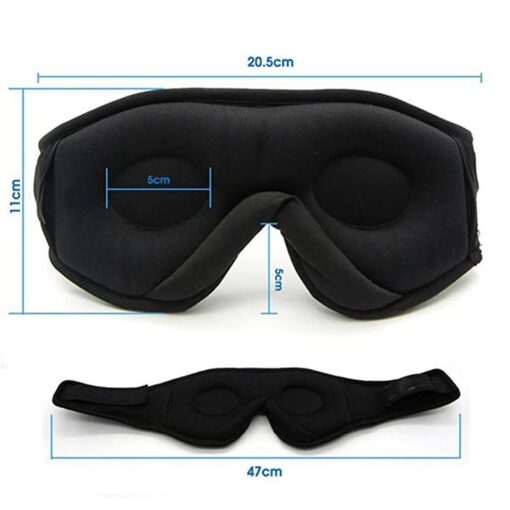 Blackout 3D Deep Eye Mask with Headphones Bluetooth v5.0 Sleep Mask Headphones - Image 3